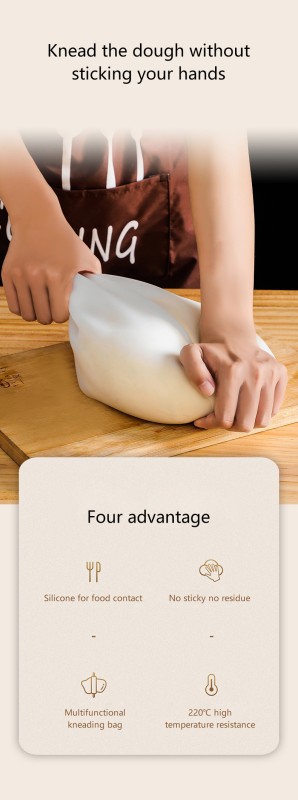 Silicone Kneading Magical Bag Dough Nonstick Flour Mixer Bag Reusable Cooking Pastry Tools For Bread Pastry Pizza Kitchen Tools